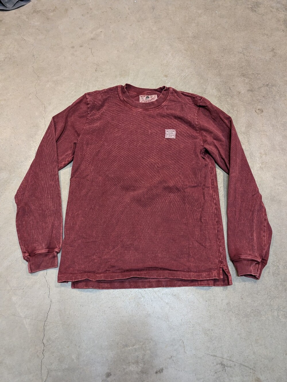 Devium The Coburn Heavyweight Sweatshirt Red Mens M Cotton